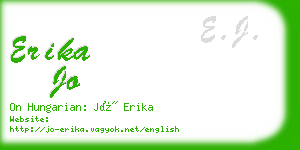 erika jo business card